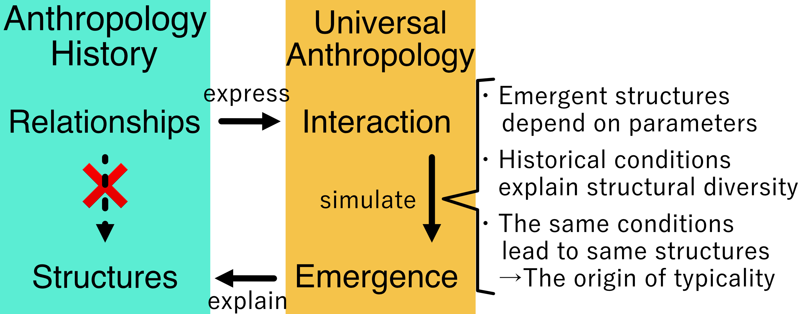 Conceptual diagram of the universal anthropology approach